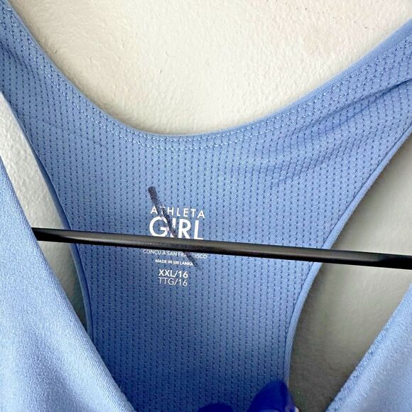 Athleta Girl Nwot Light Blue Racerback Tank Top Girls XXL/16 Athletic - Picture 2 of 5